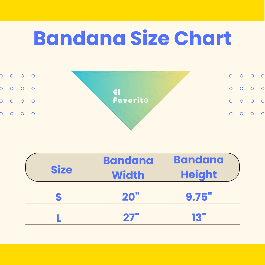 Bandana Size Chart